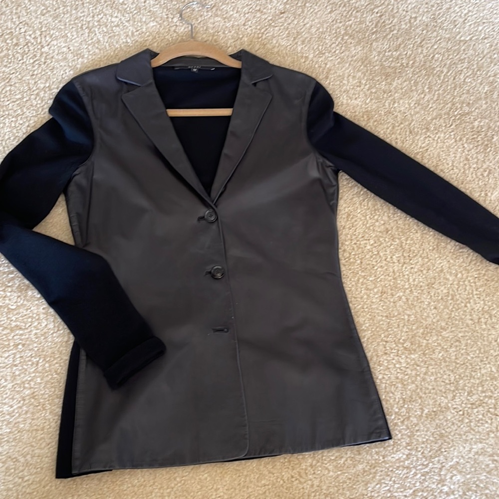 GUCCI leather shirt, sweater arms size M
